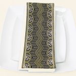 Bordered Napkin in Navy Blue