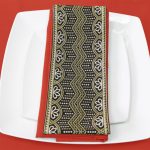 Bordered Napkin in Navy Blue