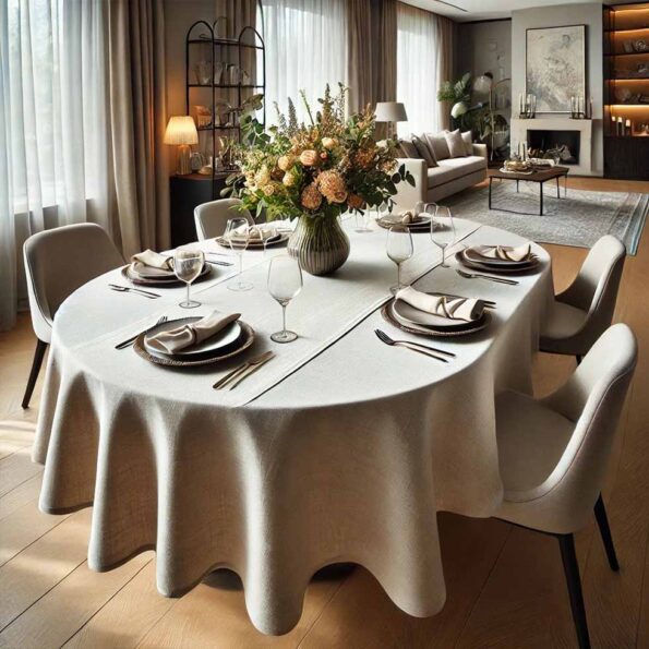 Custom Made Oval Table Cloths
