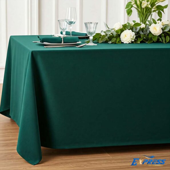 green tablecloths