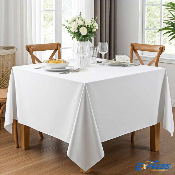 white tablecloths
