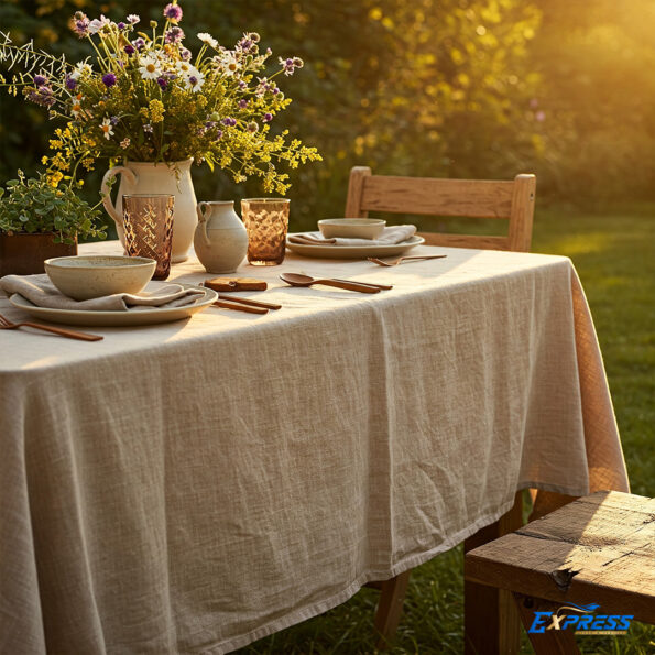 Eco-Friendly Large Tablecloth Linen, outdoor tablecloth