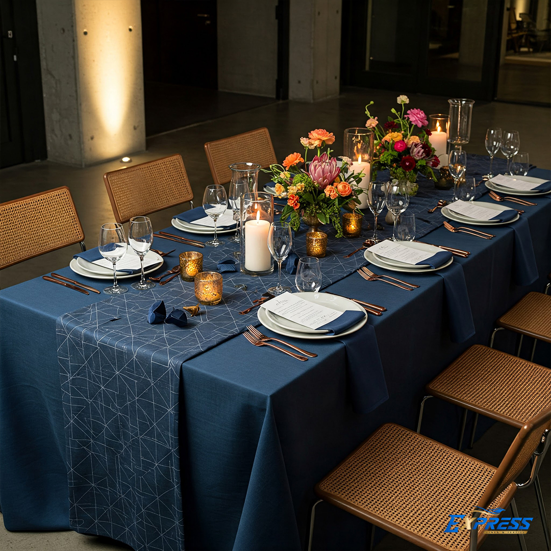 Large Tablecloth with Table Runners and Napkins